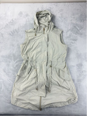 Herno Rain Collection Beige Vest Women 44 EU/8 US 100% Polyamide Made In Italy